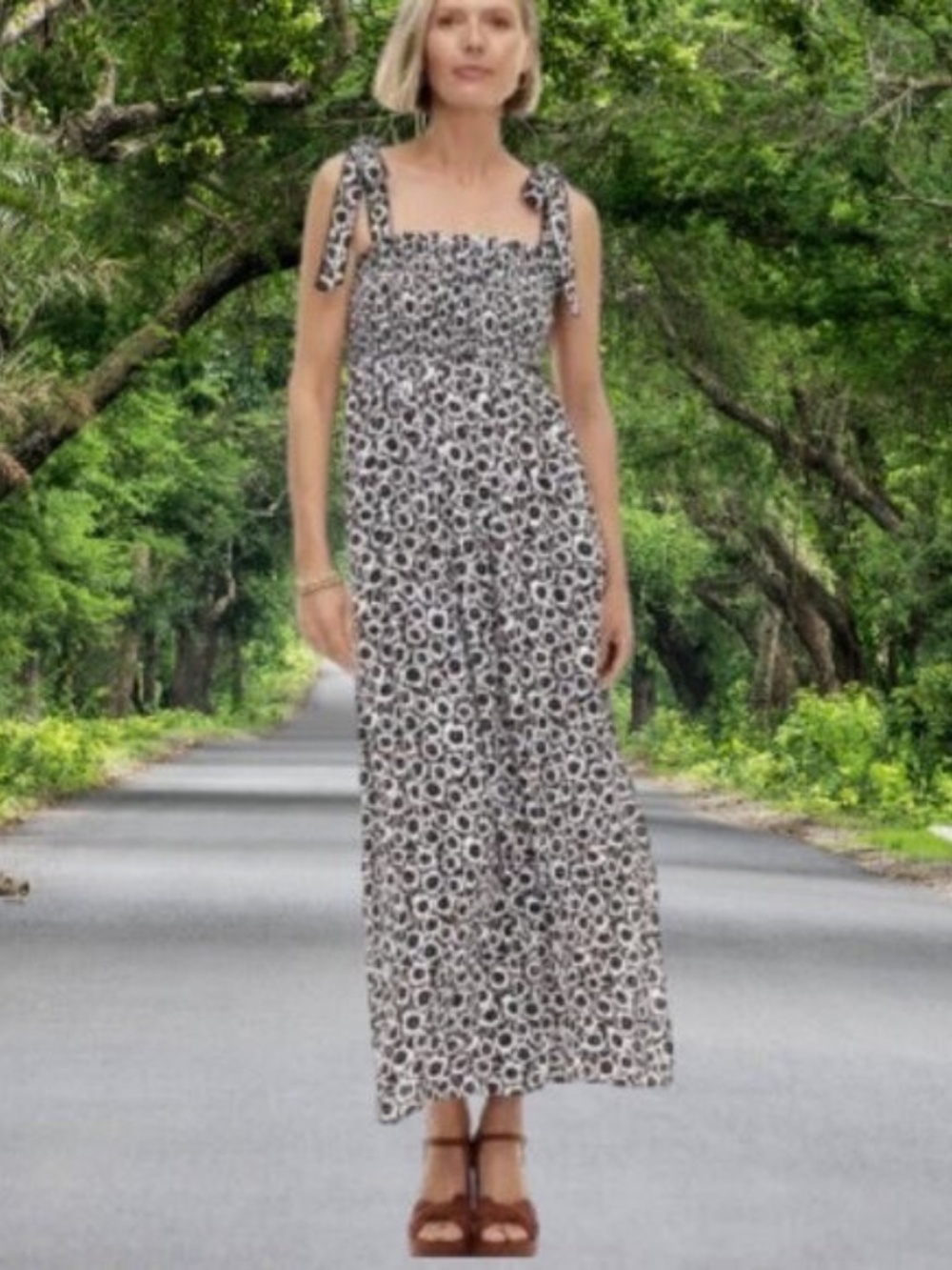Diane Von Furstenberrg x Target Poppy Tie-Shoulder Maxi Dress - Size Small